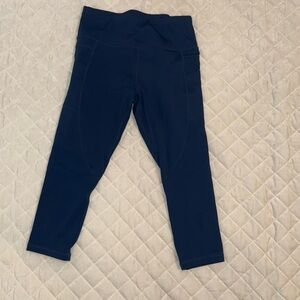 Zyia cropped leggings, size 8-10, blue
